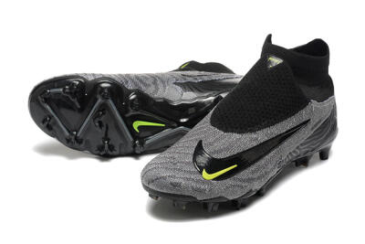 Nike Phantom GX Elite FG High-Tops Football Boots - Black/Grey/Yellow
