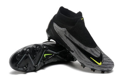 Nike Phantom GX Elite FG High-Tops Football Boots - Black/Grey/Yellow
