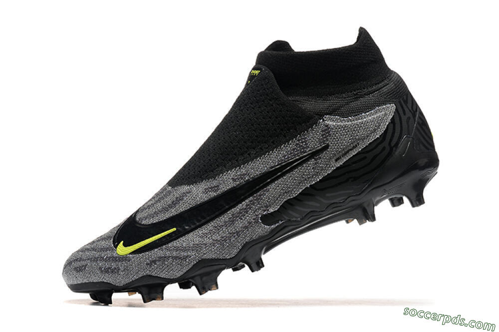 Nike Phantom GX Elite FG High-Tops Football Boots - Black/Grey/Yellow 8