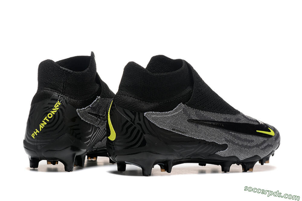 Nike Phantom GX Elite FG High-Tops Football Boots - Black/Grey/Yellow 9