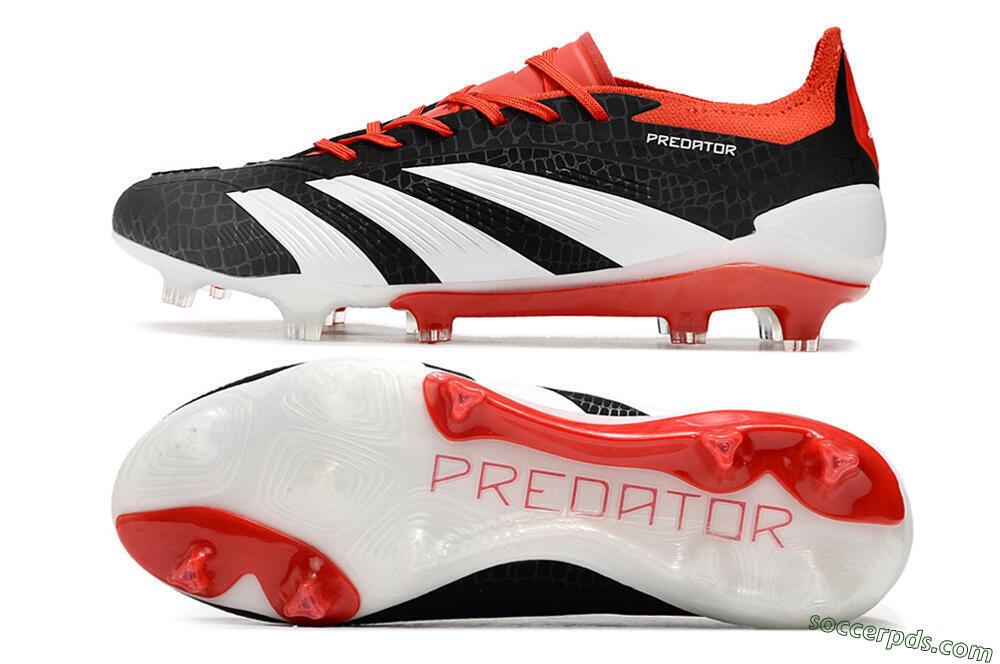 Adidas Predator Accuracy+ FG Low-Tops Football Boots - Black/White/Red 0