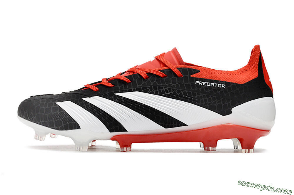 Adidas Predator Accuracy+ FG Low-Tops Football Boots - Black/White/Red 2