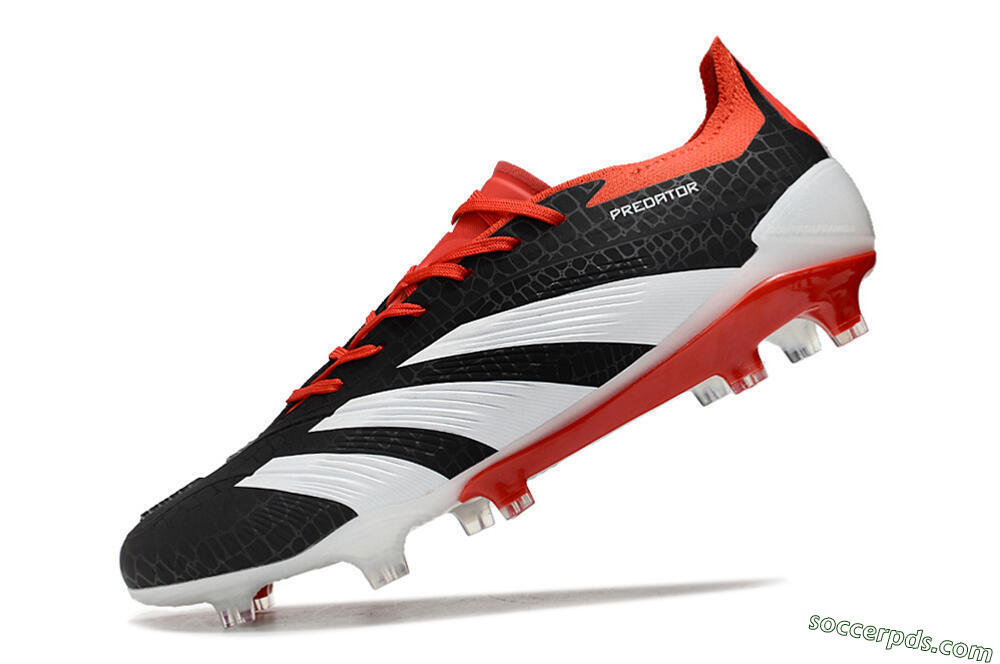 Adidas Predator Accuracy+ FG Low-Tops Football Boots - Black/White/Red 5