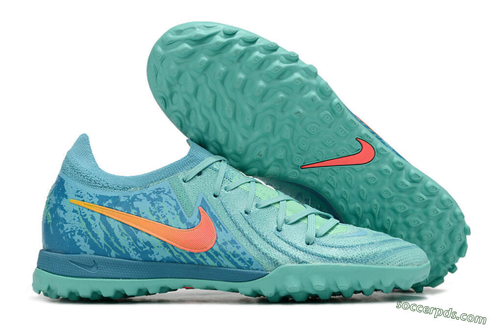 Nike Phantom Luna Elite TF Low-Tops Football Shoes - Jade/Orange/Yellow 1