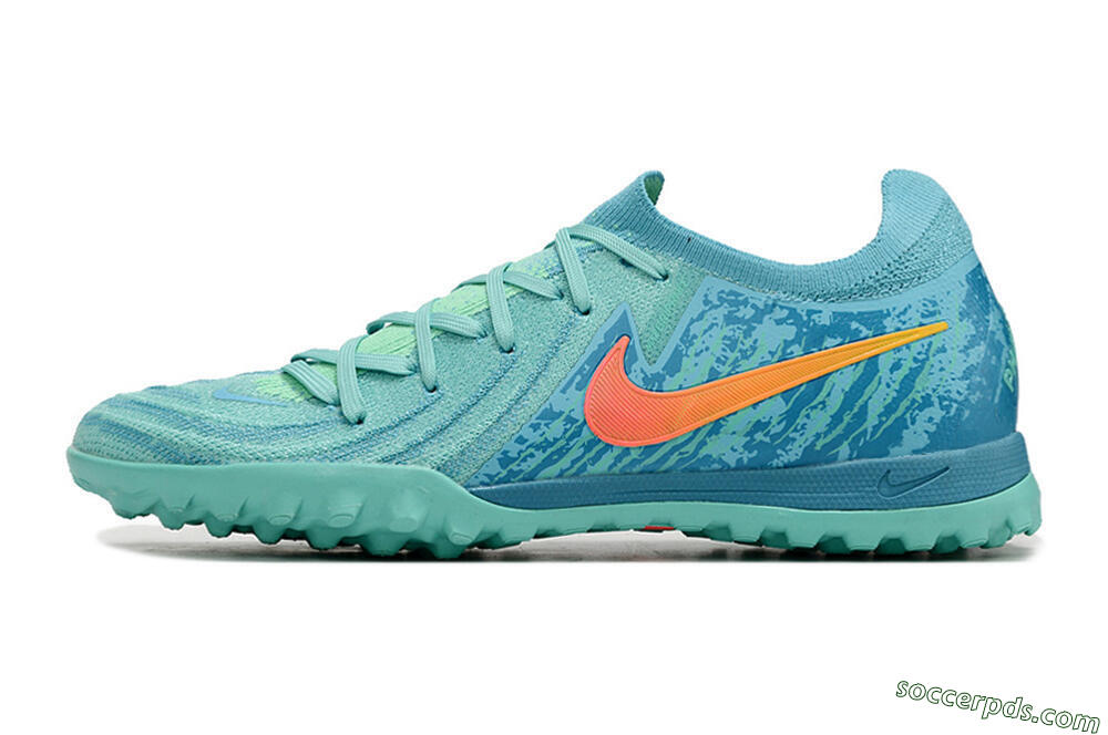 Nike Phantom Luna Elite TF Low-Tops Football Shoes - Jade/Orange/Yellow 2