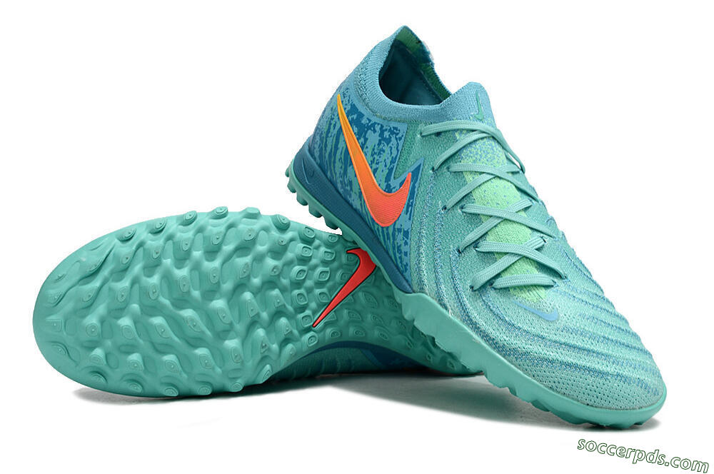 Nike Phantom Luna Elite TF Low-Tops Football Shoes - Jade/Orange/Yellow 3