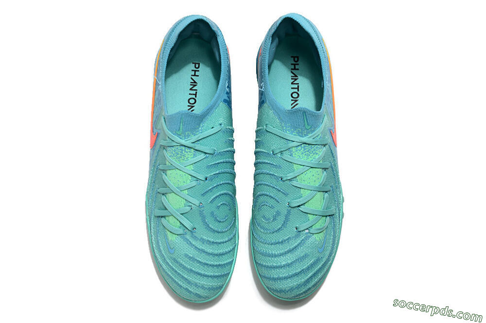 Nike Phantom Luna Elite TF Low-Tops Football Shoes - Jade/Orange/Yellow 4