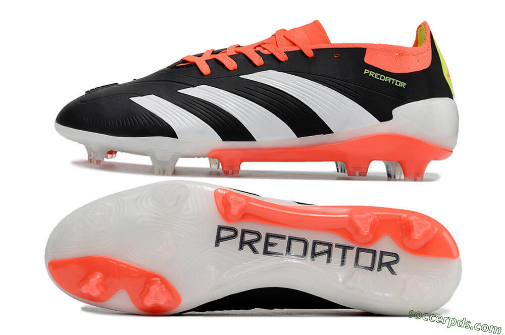 Adidas Predator Elite FG Low-Tops Football Boots - Black/White/Pink 0