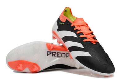 Adidas Predator Elite FG Low-Tops Football Boots - Black/White/Pink