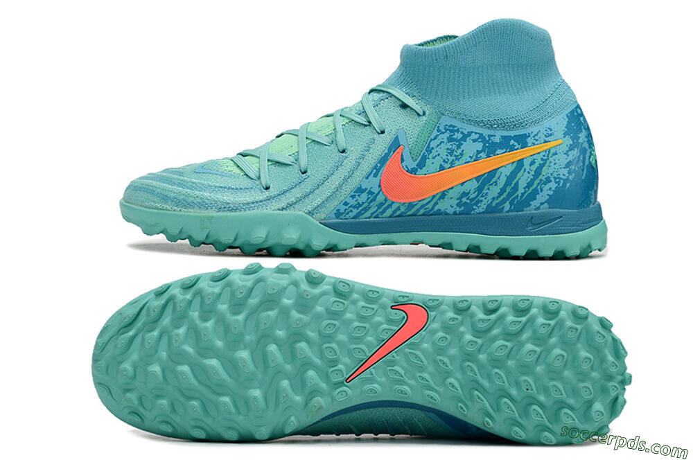 Nike Phantom Luna Elite TF High-Tops Football Shoes - Jade/Orange/Yellow 0