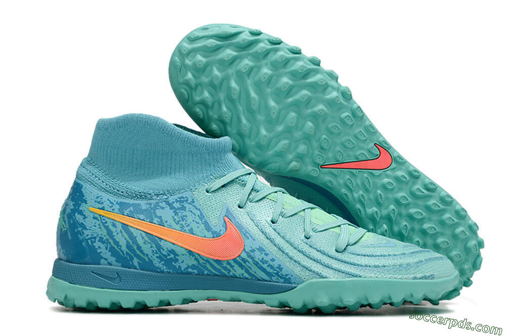 Nike Phantom Luna Elite TF High-Tops Football Shoes - Jade/Orange/Yellow 1