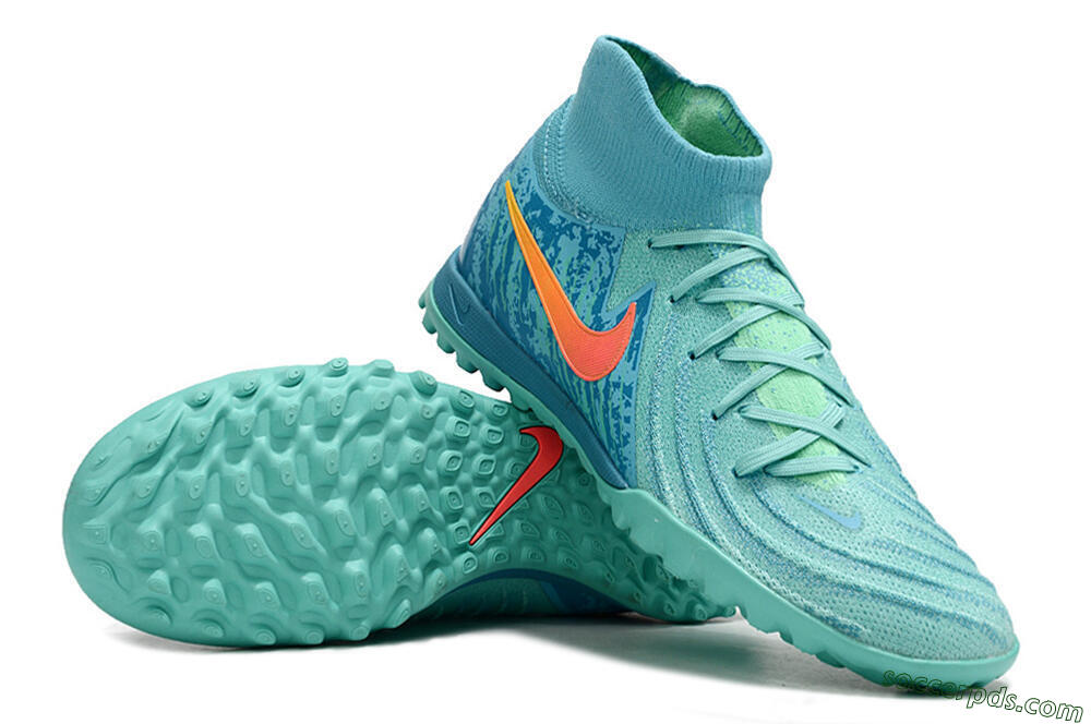 Nike Phantom Luna Elite TF High-Tops Football Shoes - Jade/Orange/Yellow 3