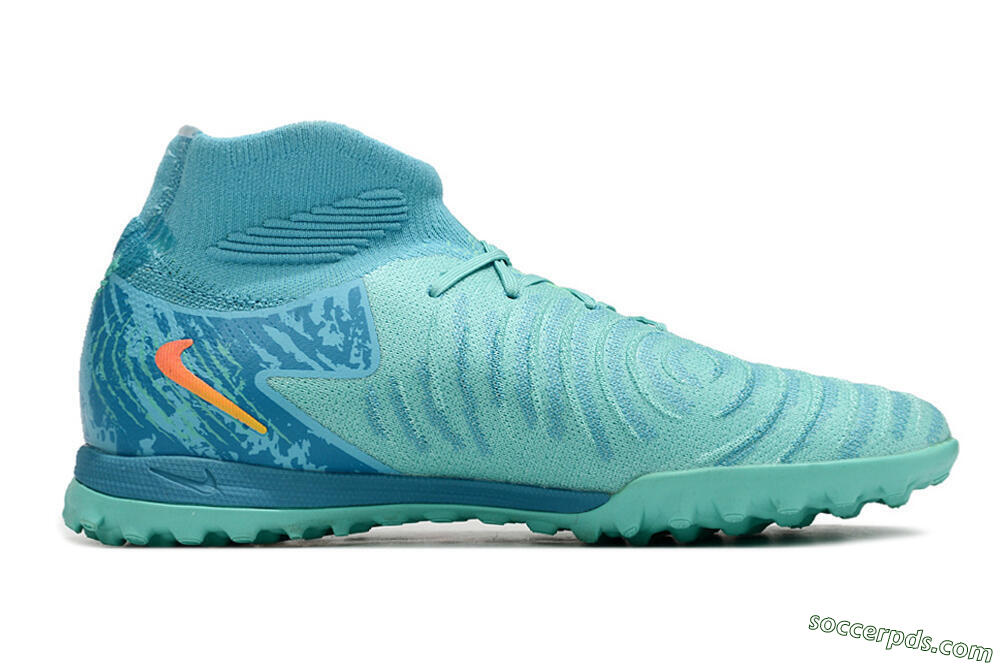 Nike Phantom Luna Elite TF High-Tops Football Shoes - Jade/Orange/Yellow 7