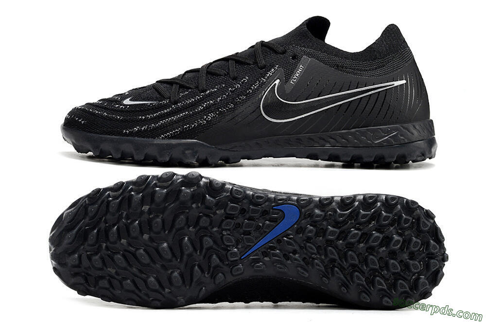 Nike Phantom GX 2 Elite TF Low-Tops Football Shoes - Black/White/Blue 0