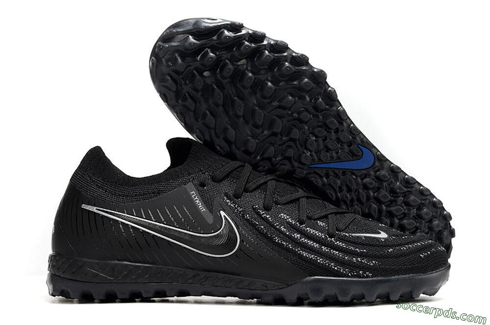 Nike Phantom GX 2 Elite TF Low-Tops Football Shoes - Black/White/Blue 1
