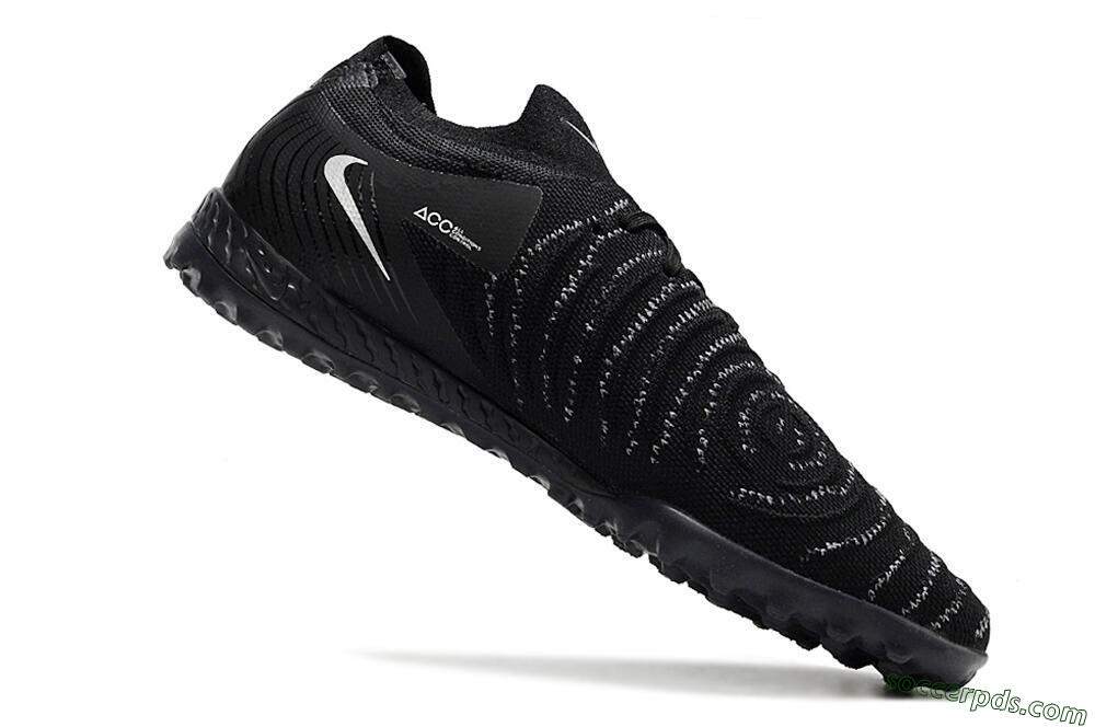 Nike Phantom GX 2 Elite TF Low-Tops Football Shoes - Black/White/Blue 4