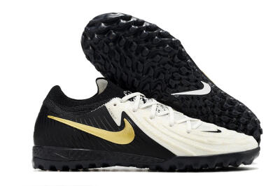Nike Phantom GX 2 Elite TF Low-Tops Football Shoes - White/Black/Gold