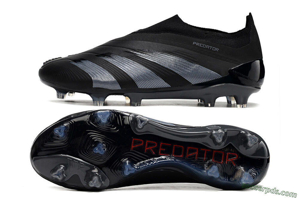 Adidas Predator Elite Laceless FG Low-Tops Football Boots - Black/Jade/Red 0