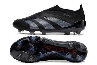 Adidas Predator Elite Laceless FG Low-Tops Football Boots - Black/Jade/Red