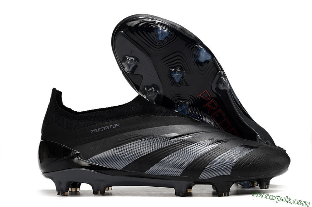 Adidas Predator Elite Laceless FG Low-Tops Football Boots - Black/Jade/Red 1