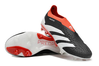 Adidas Predator Elite Laceless FG Low-Tops Football Boots - Black/White/Red