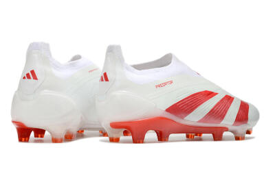 Adidas Predator Elite Laceless FG Low-Tops Football Boots - White/Red