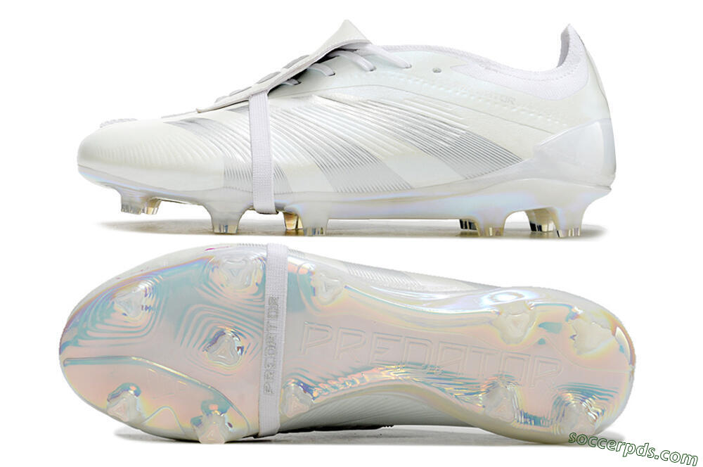 Adidas Predator Elite Foldover Tongue FG Low-Tops Football Boots - White/Silver 0