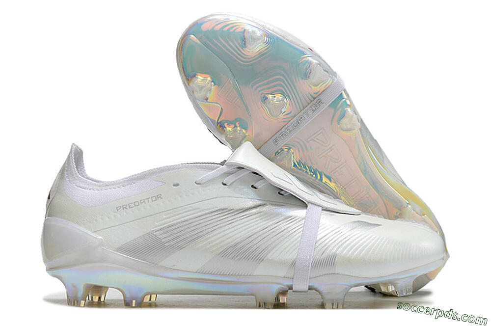 Adidas Predator Elite Foldover Tongue FG Low-Tops Football Boots - White/Silver 1