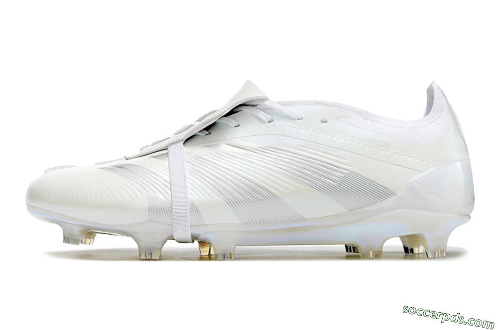 Adidas Predator Elite Foldover Tongue FG Low-Tops Football Boots - White/Silver 2