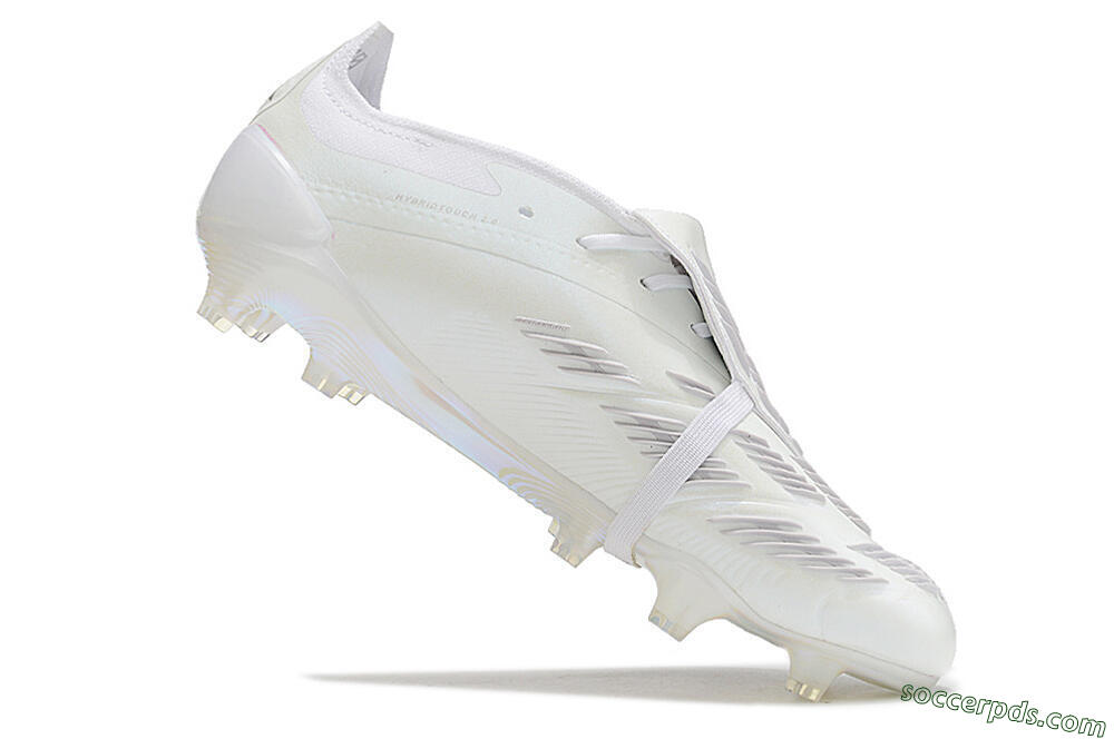 Adidas Predator Elite Foldover Tongue FG Low-Tops Football Boots - White/Silver 4