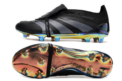 Adidas Predator Elite Foldover Tongue FG Low-Tops Football Boots - Black/Silver/Gold