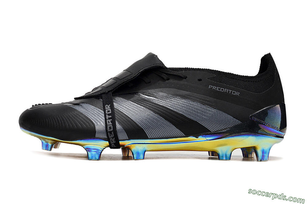 Adidas Predator Elite Foldover Tongue FG Low-Tops Football Boots - Black/Silver/Gold 2