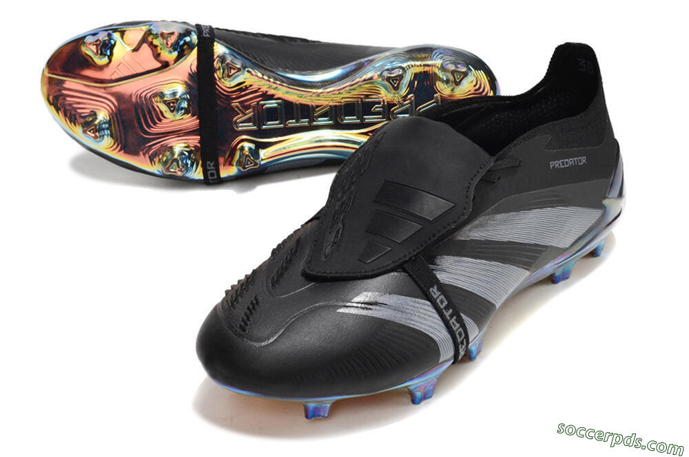 Adidas Predator Elite Foldover Tongue FG Low-Tops Football Boots - Black/Silver/Gold 3