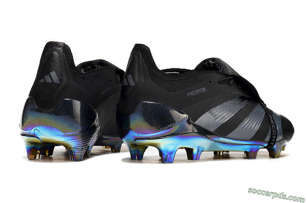 Adidas Predator Elite Foldover Tongue FG Low-Tops Football Boots - Black/Silver/Gold 6