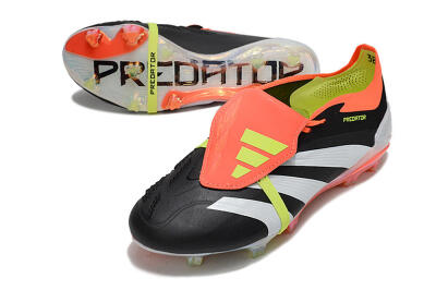 Adidas Predator Elite Foldover Tongue FG Low-Tops Football Boots - Black/White/Orange