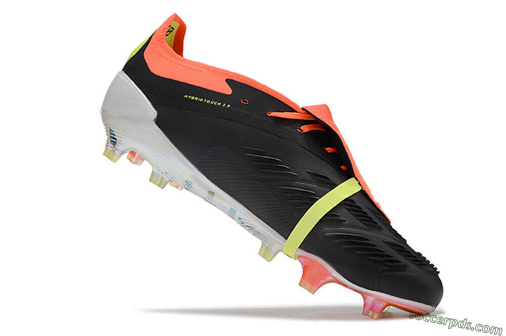 Adidas Predator Elite Foldover Tongue FG Low-Tops Football Boots - Black/White/Orange 4