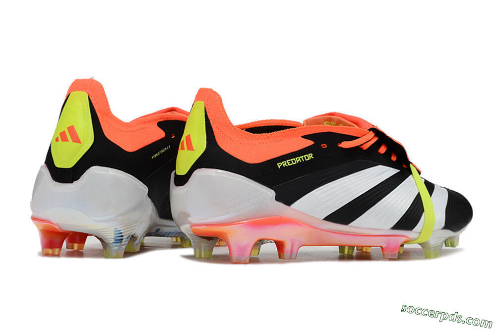 Adidas Predator Elite Foldover Tongue FG Low-Tops Football Boots - Black/White/Orange 6