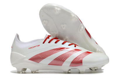 Adidas Predator Elite FG Low-Tops Football Boots - White/Red