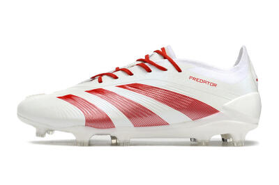 Adidas Predator Elite FG Low-Tops Football Boots - White/Red