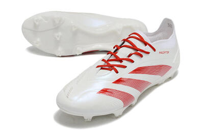 Adidas Predator Elite FG Low-Tops Football Boots - White/Red