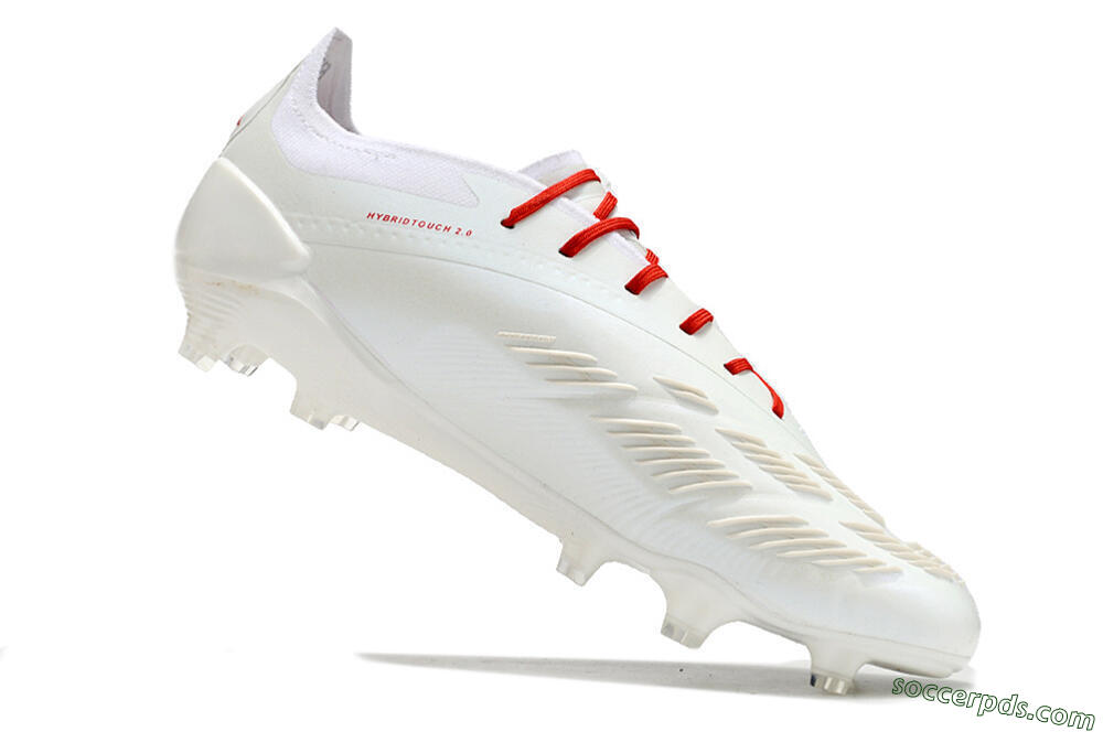 Adidas Predator Elite FG Low-Tops Football Boots - White/Red 4