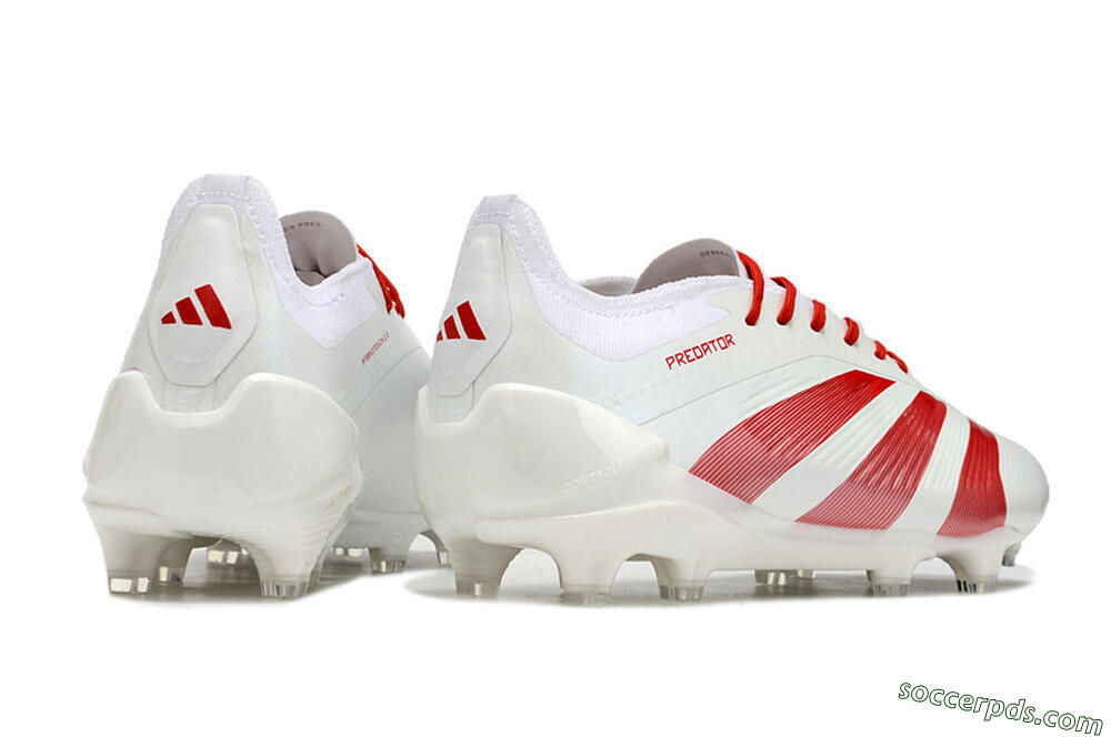 Adidas Predator Elite FG Low-Tops Football Boots - White/Red 6