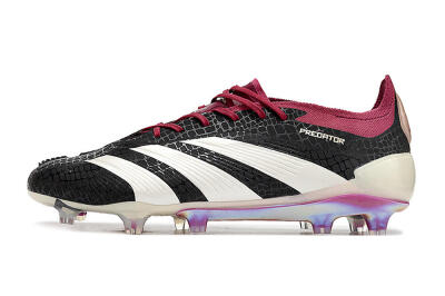 Adidas Predator Elite FG Low-Tops Football Boots - Black/White/Purple