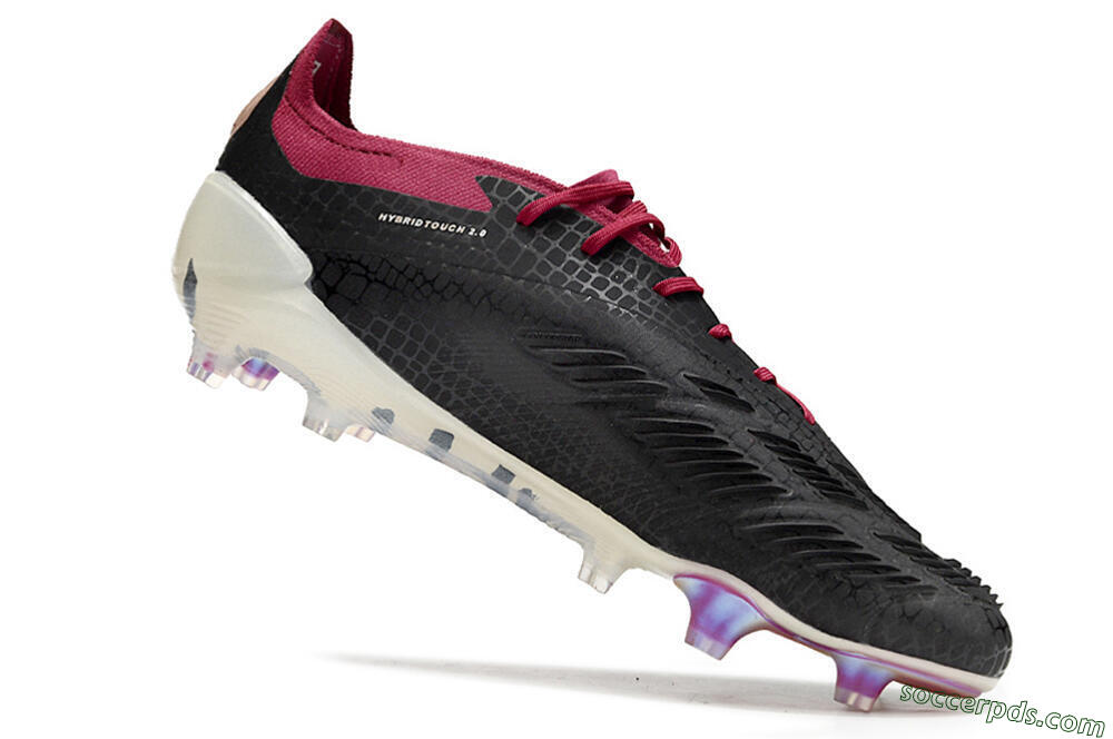 Adidas Predator Elite FG Low-Tops Football Boots - Black/White/Purple 4
