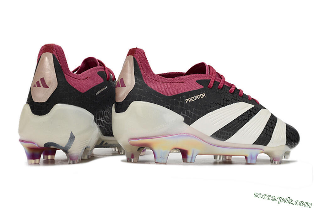 Adidas Predator Elite FG Low-Tops Football Boots - Black/White/Purple 6