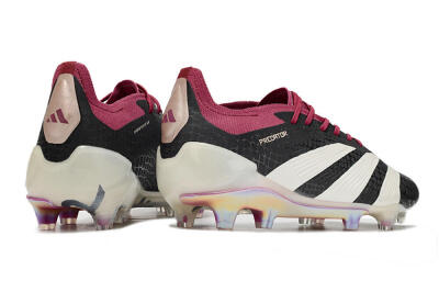 Adidas Predator Elite FG Low-Tops Football Boots - Black/White/Purple