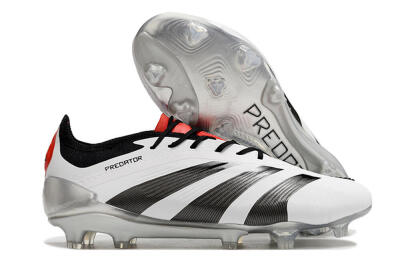 Adidas Predator Elite FG Low-Tops Football Boots - White/Black/Red