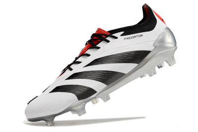 Adidas Predator Elite FG Low-Tops Football Boots - White/Black/Red