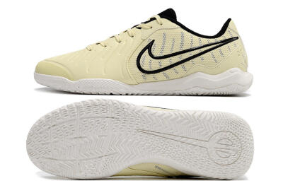 Nike Tiempo Legend 10 Academy IC Low-Tops Football Shoes - Beige/Black/White