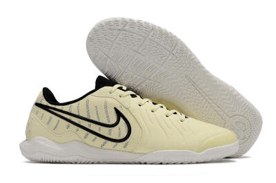 Nike Tiempo Legend 10 Academy IC Low-Tops Football Shoes - Beige/Black/White